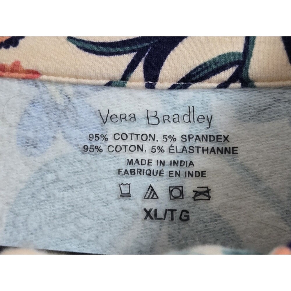 Vera Bradley Jacket 1/4 Zip Womens XL Boho Floral Cottage Activewear Granola - Picture 4 of 8